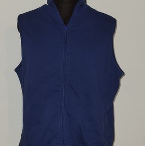 LL Bean Lightweight Womans Blue Full Zip  Sweatshi